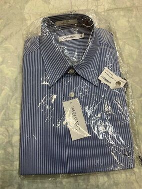 slim fit dress slacks Calvin Klein Calvin Klein Slim Fit Non Iron Twill Solid Shirt main image 1